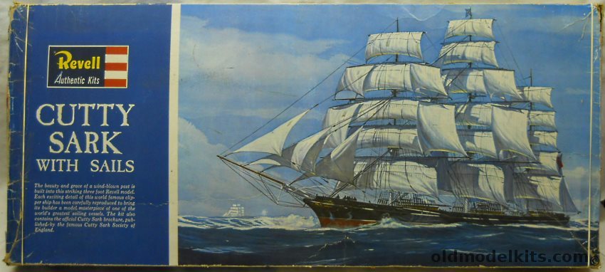 Revell 1/96 Cutty Sark with Billowing Sails and Pre-Painted Hull - Three Feet Long, H395 plastic model kit